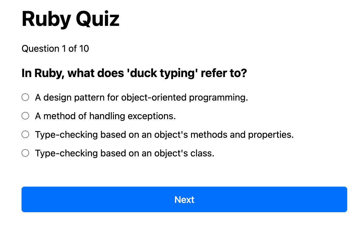 Ruby Quiz | Learnetto